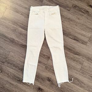 Mother High Waisted Looker Ankle Fray In Fairest Of Them All